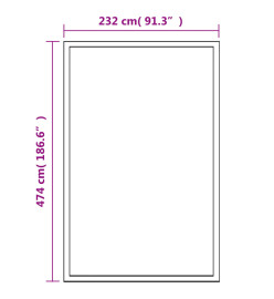 Serre Aluminium 481x250x195 cm 23,44 m³