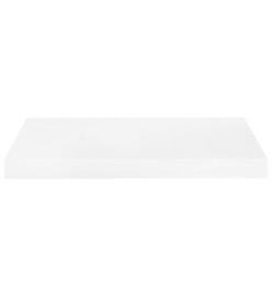 Étagère murale flottante 2 pcs Blanc brillant 50x23x3,8 cm MDF