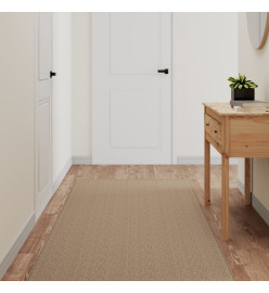 Tapis de couloir aspect sisal sable 80x300 cm