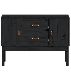 Buffet Noir 110x40x78 cm Bois massif de pin