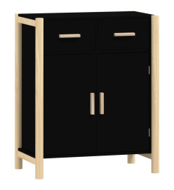 Buffet Noir 62x38x75 cm Bois d'ingénierie