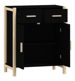 Buffet Noir 62x38x75 cm Bois d'ingénierie