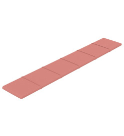 Panneaux muraux 12 pcs Rose 90x15 cm Velours 1,62 m²