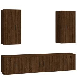 Ensemble de meubles TV 5 pcs Chêne marron Bois d'ingénierie