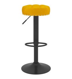 Tabourets de bar 2 pcs Jaune moutarde Velours