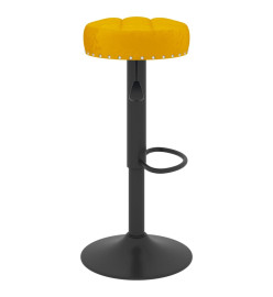 Tabourets de bar 2 pcs Jaune moutarde Velours