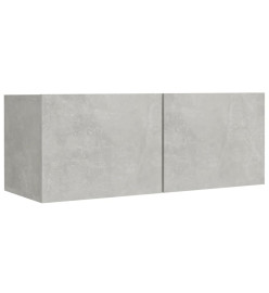 Ensemble de meubles TV 4 pcs Gris béton Bois d'ingénierie