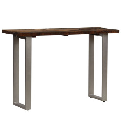 Table console Bois de récupération et acier 120x35x76 cm