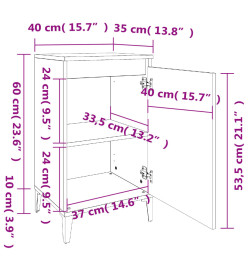 Table de chevet chêne sonoma 40x35x70 cm bois d'ingénierie