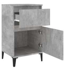 Tables de chevet 2 pcs gris béton 40x35x70 cm