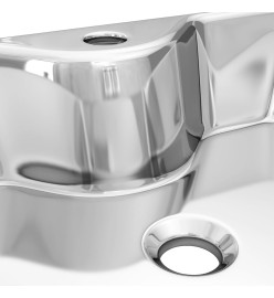 Lavabo avec trou pour robinet 48x37x13,5 cm Céramique Argenté