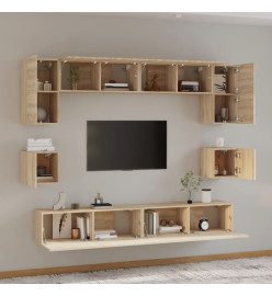 Ensemble de meubles TV 8 pcs Chêne sonoma Bois d'ingénierie