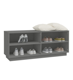 Armoire à chaussures Gris 110x34x45 cm Bois de pin massif