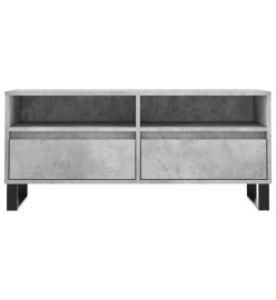 Meuble TV gris béton 100x34,5x44,5 cm bois d'ingénierie