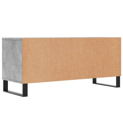 Meuble TV gris béton 100x34,5x44,5 cm bois d'ingénierie