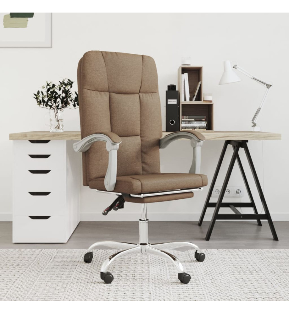 Fauteuil inclinable de bureau Marron Tissu