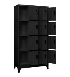 Armoire à casiers Noir 90x45x180 cm Acier