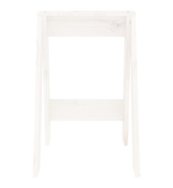 Tabourets lot de 2 blanc 40x40x60 cm bois massif de pin