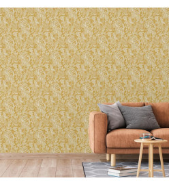 DUTCH WALLCOVERINGS Papier peint Mae Ocre et beige