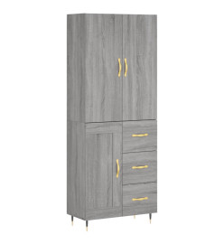 Buffet haut Sonoma gris 69,5x34x180 cm Bois d'ingénierie