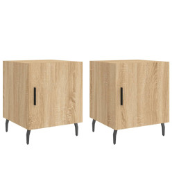 Tables de chevet 2 pcs chêne sonoma 40x40x50 cm bois ingénierie