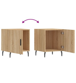 Tables de chevet 2 pcs chêne sonoma 40x40x50 cm bois ingénierie