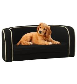 Canapé pliable pour chien Noir 76x71x30 cm Coussin lavable