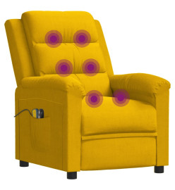 Fauteuil électrique de massage Jaune Velours