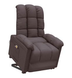 Fauteuil de massage Marron foncé Tissu