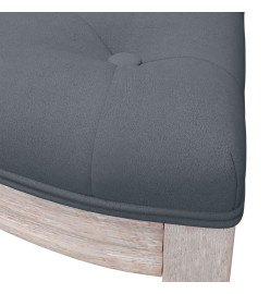 Banc Gris foncé 81,5x41x49 cm Velours