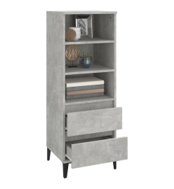 Buffet haut Gris béton 40x36x110 cm Bois d'ingénierie