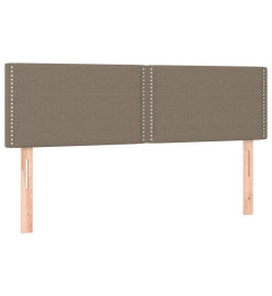 Tête de lit à LED Taupe 144x5x78/88 cm Tissu