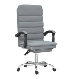 Fauteuil de massage inclinable de bureau Gris clair Tissu