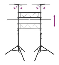 Support de lampe 238x115x(180-300) cm Acier