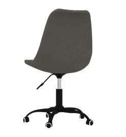 Chaise pivotante de bureau Gris foncé Tissu