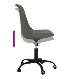 Chaise pivotante de bureau Gris foncé Tissu