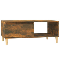 Table basse Chêne fumé 90x50x36,5 cm Bois d'ingénierie