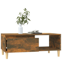 Table basse Chêne fumé 90x50x36,5 cm Bois d'ingénierie