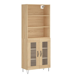 Buffet haut Chêne sonoma 69,5x34x180 cm Bois d'ingénierie