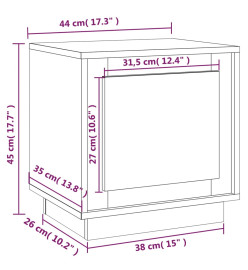 Tables de chevet 2pcs chêne marron 44x35x45cm bois d'ingénierie