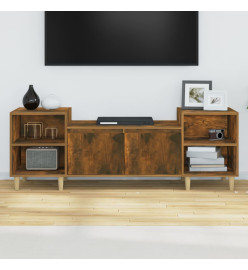 Meuble TV Chêne fumé 160x35x55 cm Bois d'ingénierie