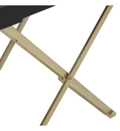 Table pliable Doré et noir 48x34x61 cm MDF