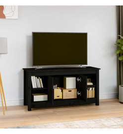 Meuble TV Noir 103x36,5x52 cm Bois de pin massif