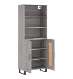 Buffet haut Sonoma gris 69,5x34x180 cm Bois d'ingénierie