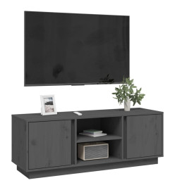 Meuble TV Gris 110x35x40,5 cm Bois de pin massif