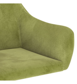 Chaise pivotante de salle à manger Vert clair Velours