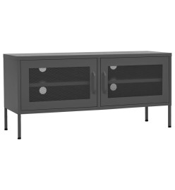 Meuble TV Anthracite 105x35x50 cm Acier