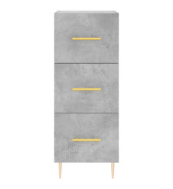 Buffet Gris béton 34,5x34x90 cm Bois d'ingénierie