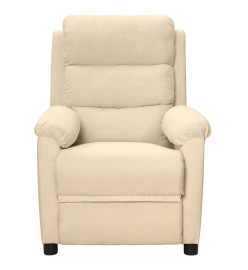 Fauteuil inclinable électrique Crème Tissu