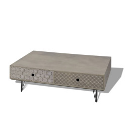 Table basse 100 x 60 x 35 cm gris